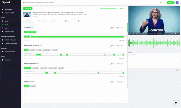 Speak Ai Automated Transcription and Analysis Software