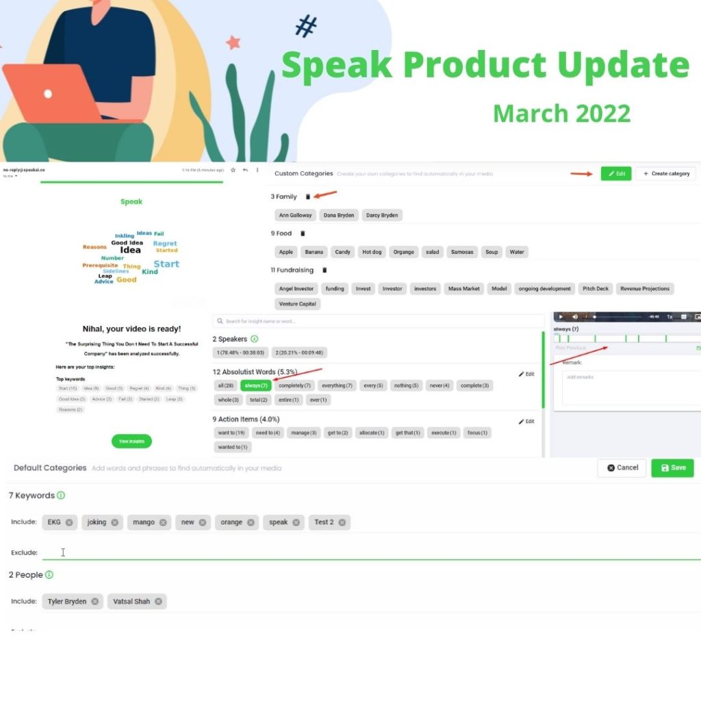 Speak Product Update - March 2022